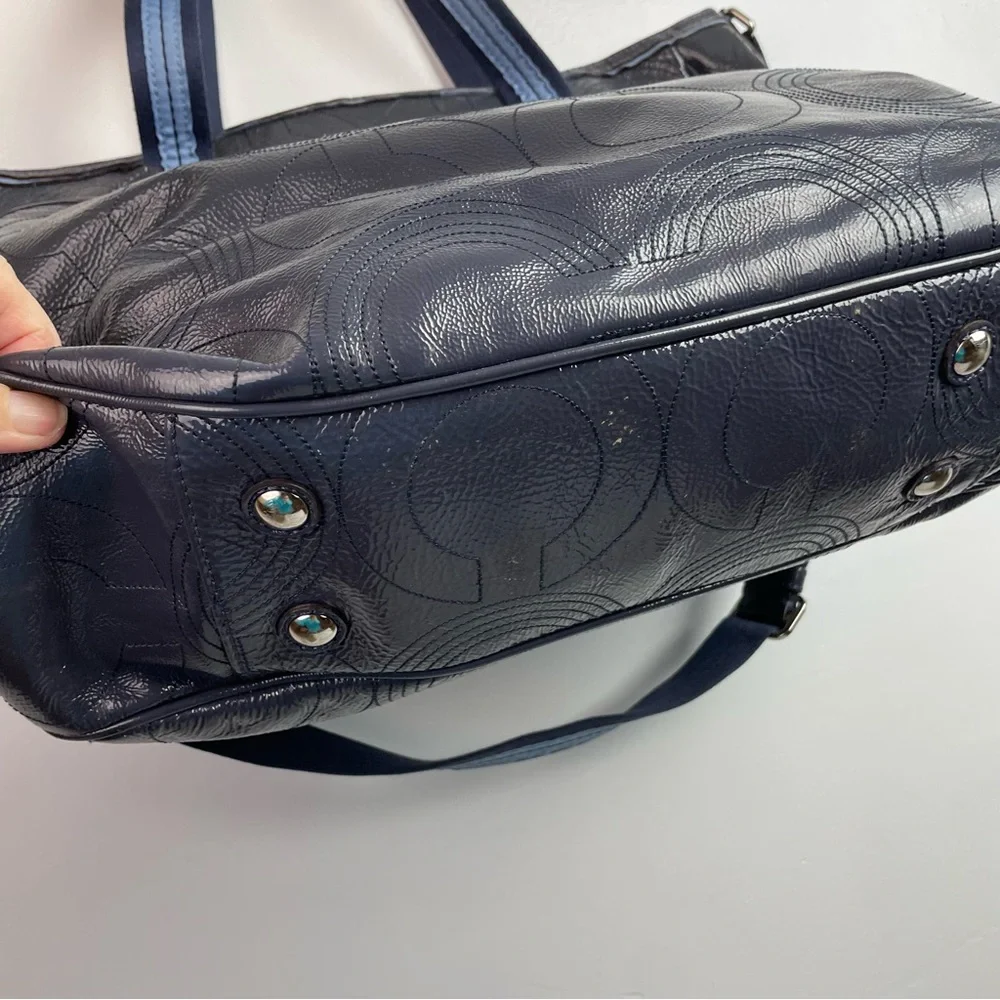 Coach Gray & Blue Diaper Tote Bag - Picture 4 of 7